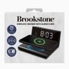 Brookstone Qi Certified Wireless Charging Pad with Digital Alarm Clock - Black