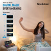 Brookstone Qi Certified Wireless Charging Pad with Digital Alarm Clock - Black