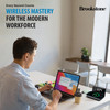 Brookstone Qi Certified Wireless Charging Pad with Digital Alarm Clock - Black