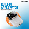 Brookstone 3-in-1 MagSafe Magnetic Wireless Power Bank with Apple Watch Charging Module - White
