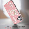 Four-Leaf Clover Diamond Rhinestone Case with Ring Grip for iPhone 17 - Pink