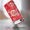 Four-Leaf Clover Diamond Rhinestone Case with Ring Grip for iPhone Air - Red