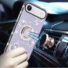 Four-Leaf Clover Diamond Rhinestone Case with Ring Grip for iPhone Air - Purple