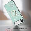 Four-Leaf Clover Diamond Rhinestone Case with Ring Grip for iPhone Air - Teal