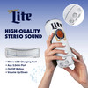 Miller Lite 16oz Stainless Steel Double Wall Insulated Tumbler with Removeable Bluetooth Wireless Speaker
