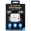 Brookstone PD 30W 2 Port USB-C and USB-A Wall Charger - White