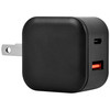 Brookstone PD 20W 2 Port USB-C and USB-A Wall Charger - Black