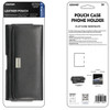 Premium Leather Horizontal Belt Pouch with Card Pocket (5.2 to 5.5 inch Screen Size) - Black