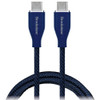 Brookstone USB-C to USB-C 60W Nylon Braided Charge & Sync Cable 6ft - Blue
