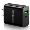 Brookstone Rapid PD 20W 2 Port USB-C and USB-A Wall Charger - Black