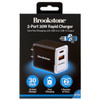 Brookstone Rapid PD 30W 2 Port USB-C and USB-A Wall Charger - Black