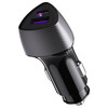Brookstone Dual Port PD 38W USB-C and USB-A Car charger - Carbon Fiber