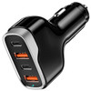 Brookstone 4 Port Rapid 75W PD USB-C and USB-A Car Charger - Black