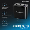 Brookstone PD 40W 3 Port Wall Charger with Dual USB-C and USB-A Ports - Black