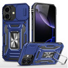 Military Grade Ring Holder Case with Camera Lens Cover for iPhone 17 - Blue