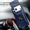 Combat Tough Series Ring Holder Case with Camera Lens Cover for iPhone 17 Pro Max - Blue