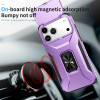 Combat Tough Series Ring Holder Case with Camera Lens Cover for iPhone 17 Pro Max - Purple