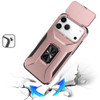 Combat Tough Series Ring Holder Case with Camera Lens Cover for iPhone 17 Pro Max - Rose Gold