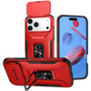 Combat Tough Series Ring Holder Case with Camera Lens Cover for iPhone 17 Pro - Red