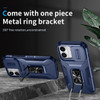 Combat Tough Series Ring Holder Case with Camera Lens Cover for iPhone 17 - Blue