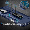 Combat Tough Series Ring Holder Case with Camera Lens Cover for iPhone 17 - Blue