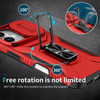 Combat Tough Series Ring Holder Case with Camera Lens Cover for iPhone 17 - Red