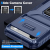 Combat Tough Series Ring Holder Case with Camera Lens Cover for iPhone Air - Blue