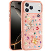 Butterfly Ornaments Diamond Hybrid Case for iPhone 17 Pro - Pink