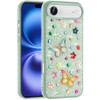Butterfly Ornaments Diamond Hybrid Case for iPhone Air - Teal