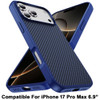 Carbon Fiber Series MagSafe Hybrid Case for iPhone 17 Pro Max - Blue