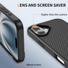 Carbon Fiber Series MagSafe Hybrid Case for iPhone 17 - Black