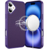 Carbon Fiber Series MagSafe Hybrid Case for iPhone 17 - Purple