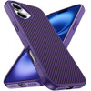 Carbon Fiber Series MagSafe Hybrid Case for iPhone 17 - Purple