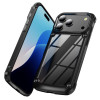Military Grade Tough Shield Snap-on Transparent Case for iPhone 17 Pro Max - Black