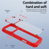 Military Grade Tough Shield Snap-on Transparent Case for iPhone 17 Pro Max - Red