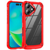 Military Grade Tough Shield Snap-on Transparent Case for iPhone 17 - Red