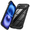 Military Grade Tough Shield Snap-on Transparent Case for iPhone Air - Black