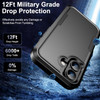 Military Grade TUFF Hybrid Armor Case for iPhone 17 - Black