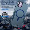 Military Grade TUFF Hybrid Armor Case with MagSafe for iPhone 17 - Blue