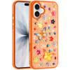 Butterfly Ornaments Diamond Hybrid Case for iPhone 17 - Cosmic Orange