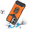 Military Grade All-In-One Ring Stand Card Case for iPhone 17 - Cosmic Orange