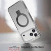 MagSafe Crystal Transparent Stand Case for iPhone 17 Pro Max - Black