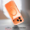 MagSafe Crystal Transparent Stand Case for iPhone 17 Pro Max - Cosmic Orange
