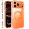 MagSafe Crystal Transparent Stand Case for iPhone 17 Pro - Cosmic Orange