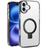 MagSafe Crystal Transparent Stand Case for iPhone 17 - Black
