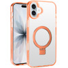 MagSafe Crystal Transparent Stand Case for iPhone 17 - Cosmic Orange