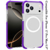 MagSafe Transparent Protective Bumper Case for iPhone 17 Pro Max - Purple
