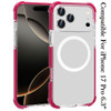 MagSafe Transparent Protective Bumper Case for iPhone 17 Pro - Hot Pink