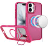 InFrame Series MagSafe Matte Case with Camera Ring Stand for iPhone 17 - Hot Pink