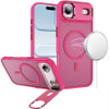 InFrame Series MagSafe Matte Case with Camera Ring Stand for iPhone Air - Hot Pink